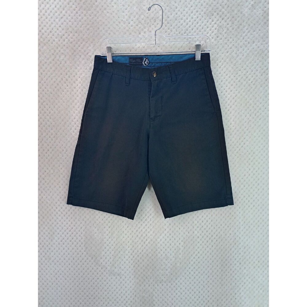 Volcom Corpo Class Men's 28 Black Flat Front Chino Shorts